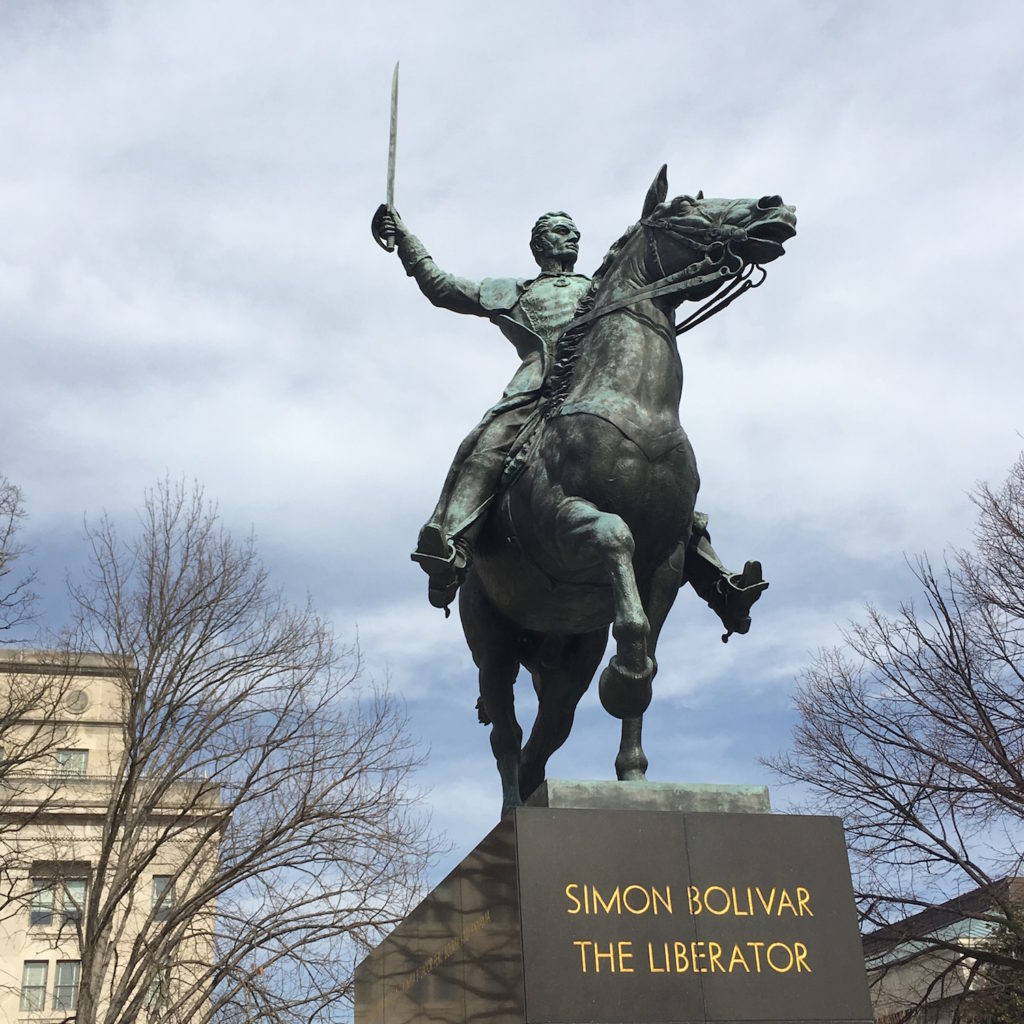 Simon Bolivar statue