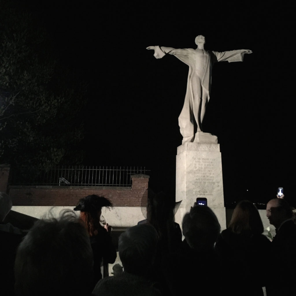 Titanic Memorial - memorial at night