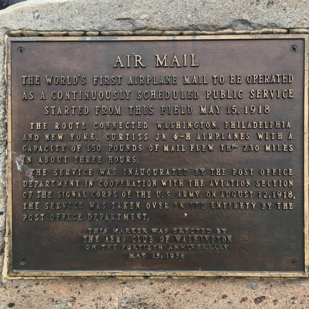 First Air Mail Flight Marker - plaque