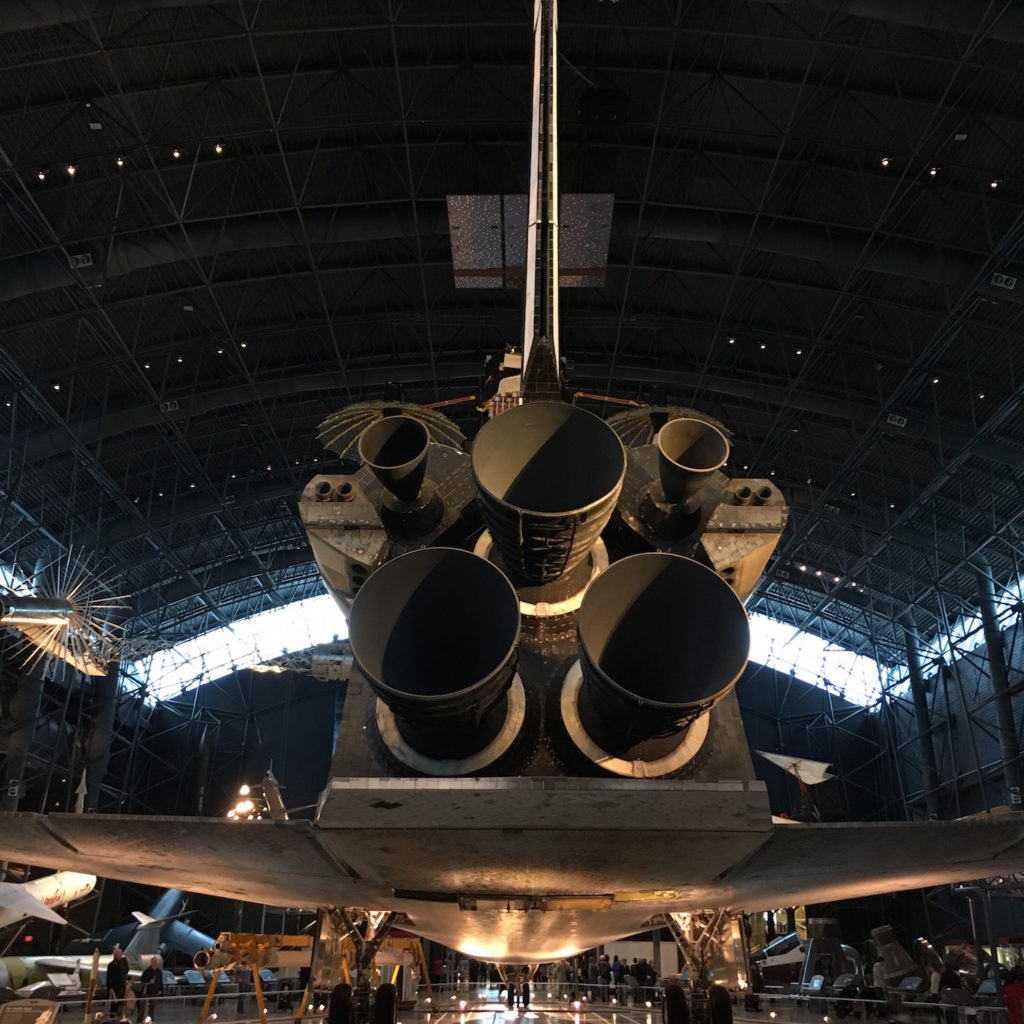 Discovery Space Shuttle Main Engines at the National Air and Space Museum, Steven F. Udvar-Hazy Center