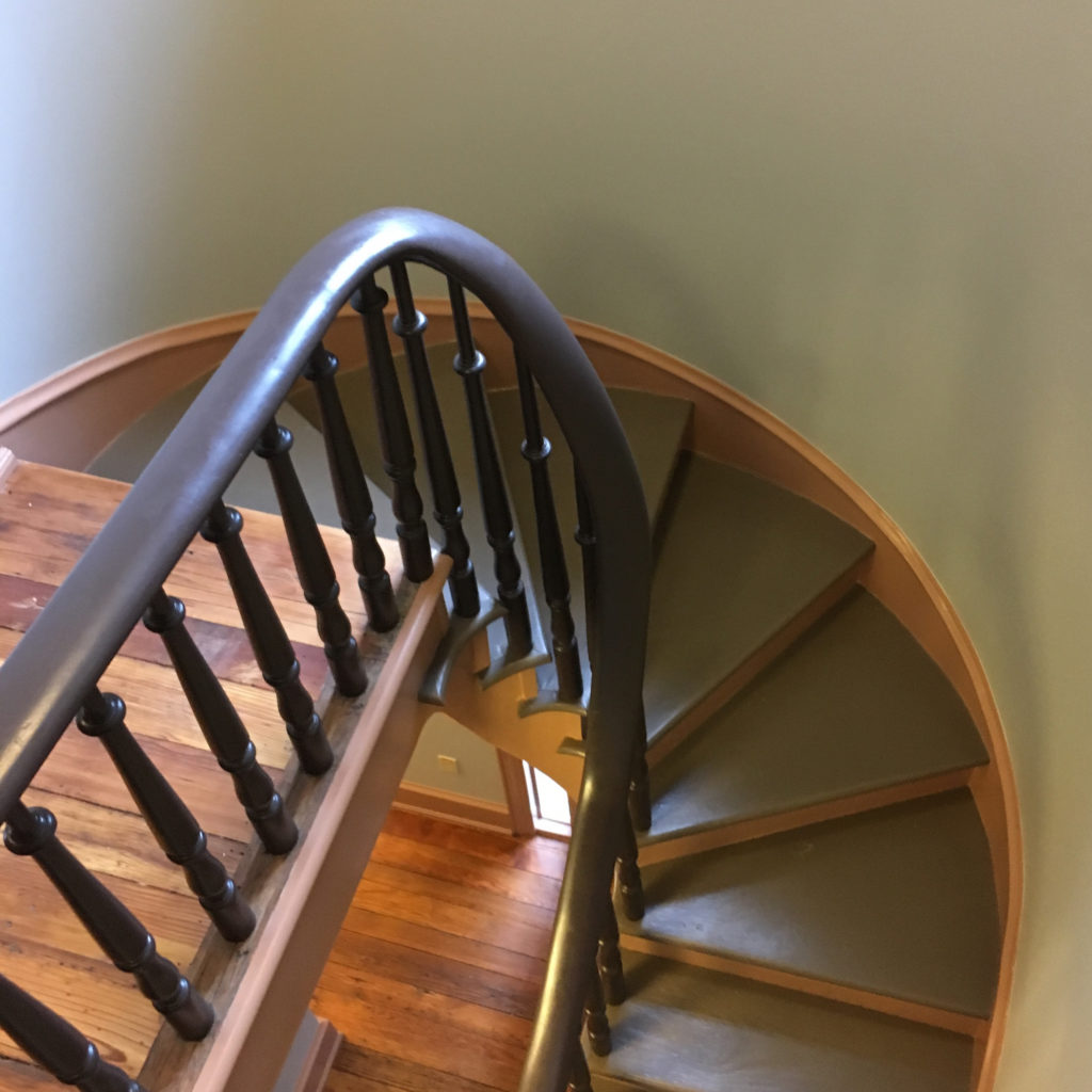 Original spiral staircase in the Carter G. Woodson Home