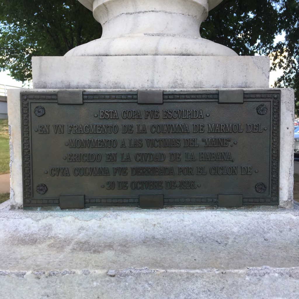 Cuban-American Friendship Urn plaque