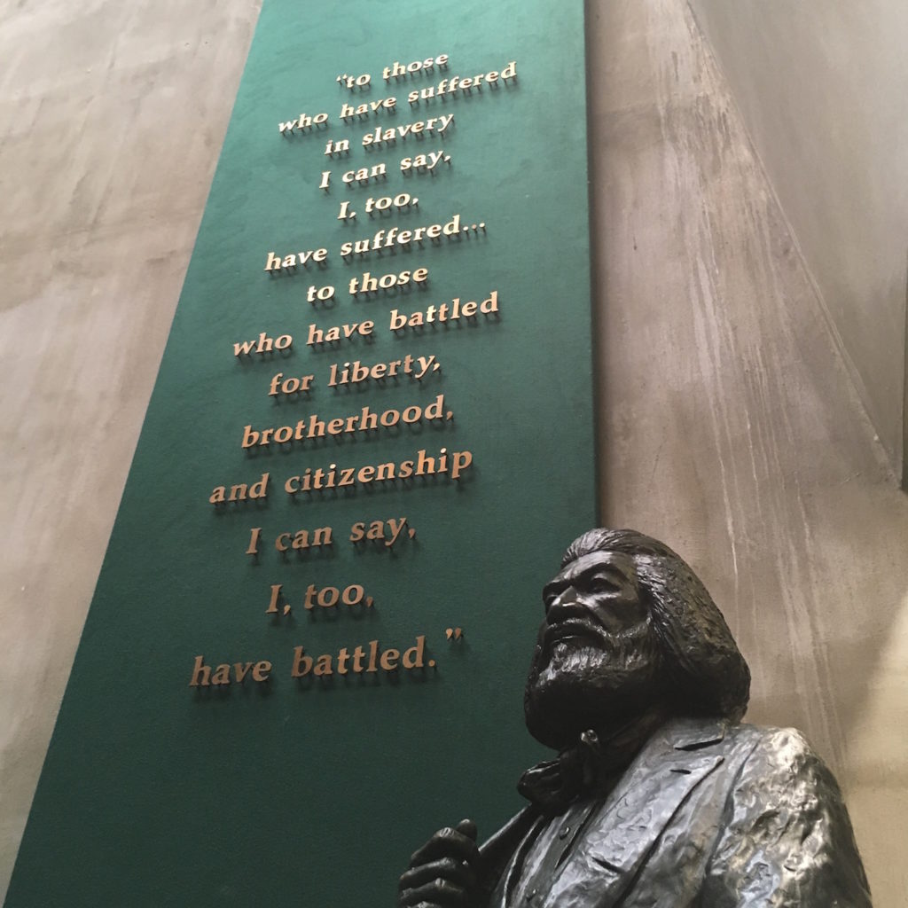 Frederick Douglass House - Statue at visitor's center