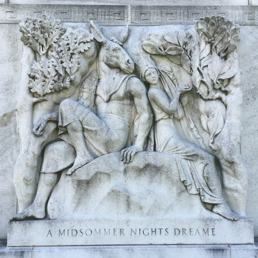 Folger Shakespeare Library - Midsummer Night's Dream relief sculpture on exterior of building