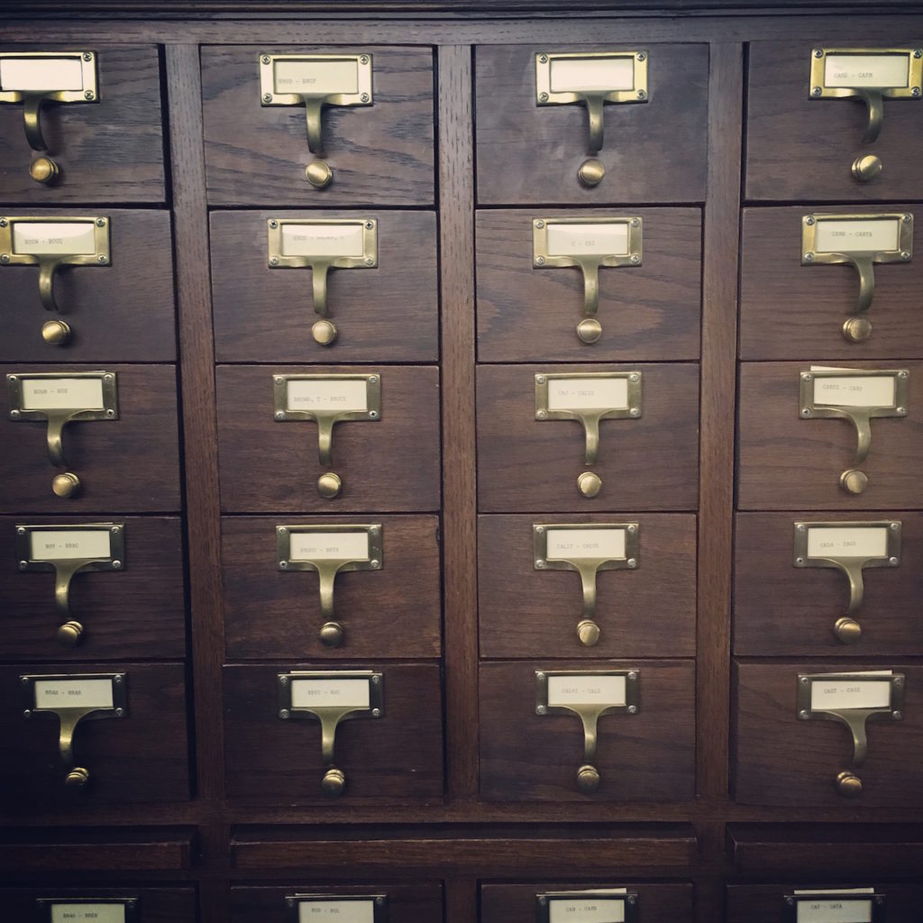 Folger Shakespeare Library - card catalog