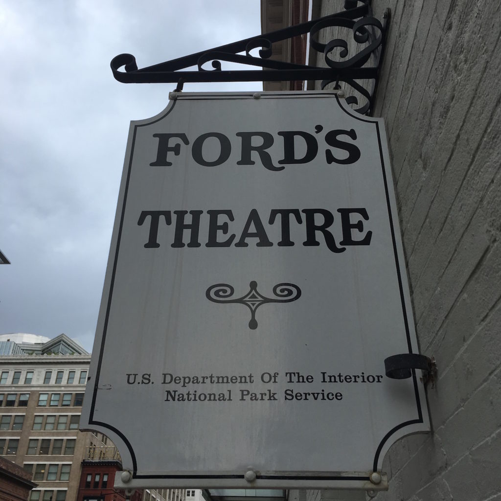 Ford's Theatre - Sign outside