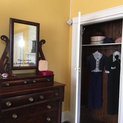 Belmont-Paul Women’s Equality National Monument - Bedroom with This is What a Leader Looks like on dresser mirror