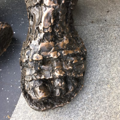 Einstein Memorial - close-up of Einstein's foot