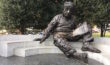 Einstein Memorial - Einstein statue in the elm and holly grove