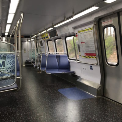 Navigating DC Metro by Wheelchair - Wheelchair area in a metro car