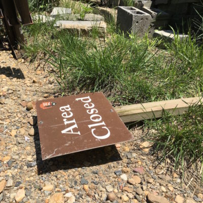 Capitol Stones - Area Closed Sign