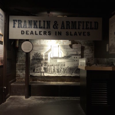 Freedom House Museum - Franklin and Armfield display