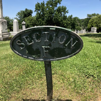 Rock Creek Cemetery - Section sign