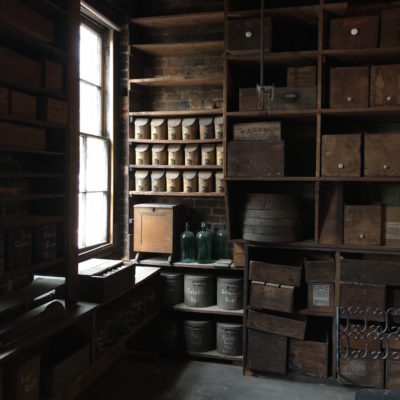 Stabler-Leadbeater Apothecary Museum - ingredient storage