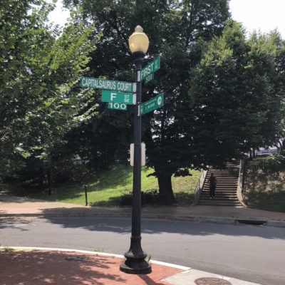 Capitalsaurus Court - First Street and Capitalsaurs Court Intersection