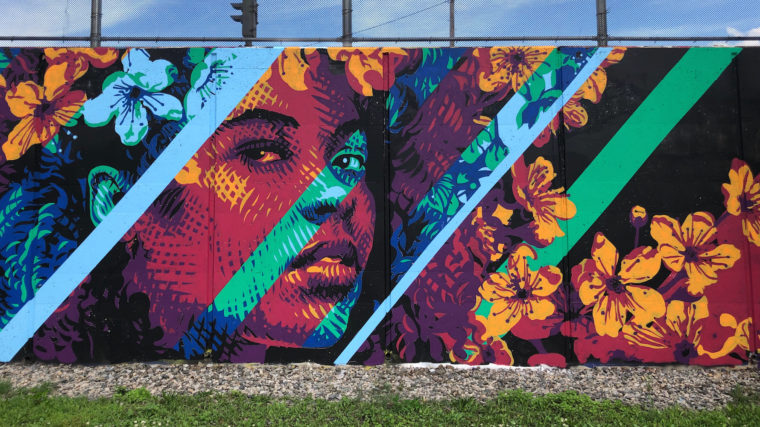 POW WOW DC - 2019 Mural on Metropolitan Branch Trail by Tracie Ching
