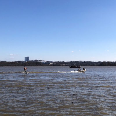 Waterskiing Santa - Grinch