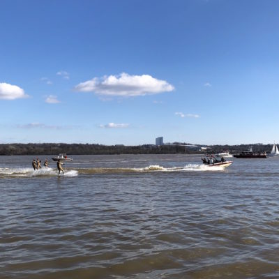 Waterskiing Santa - Reindeer