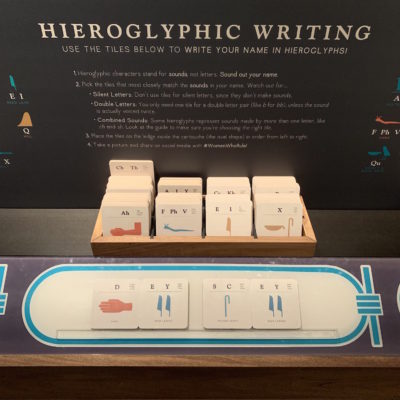 National Geographic Museum - Hieroglyphic writing activity
