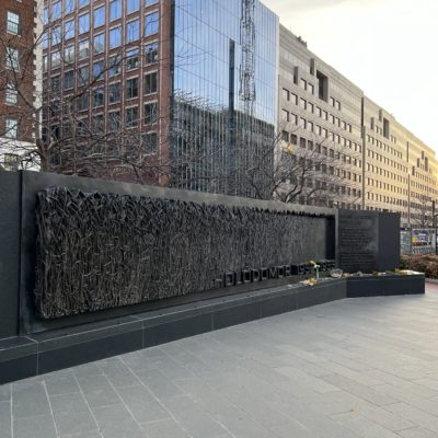 Holodomor Memorial at sunset